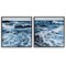 Stupell Industries Breaking Ocean Waves 2 pc Framed Giclee Wall Art Set Design by Melissa Wang